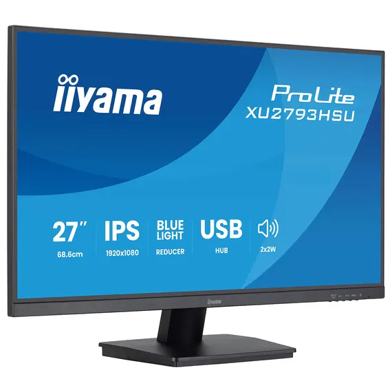 iiyama ProLite XU2793HSU-B7 - Monitor LED - 27" - 1920 x 1080 Full HD (1080p) @ 75 Hz - IPS - 300 cd/m² - 1300:1 - 1 ms - HDMI, DisplayPort - altifala