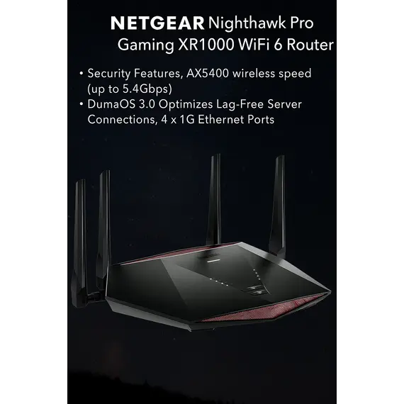 NETGEAR Nighthawk RS600 - Roteador sem fio - até 3300 pés quadrados switch de 4 portas - 10GbE, Wi-Fi 7 Multi-Banda