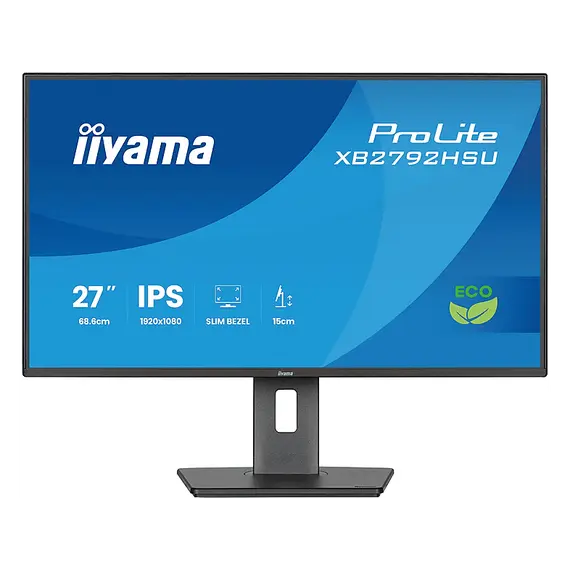 iiyama ProLite XB2792HSU-B1 - Monitor LED - 27" - 1920 x 1080 Full HD (1080p) @ 120 Hz - IPS - 300 cd/m² - 1500:1 - 3 ms - HDMI, DisplayPort - altifal