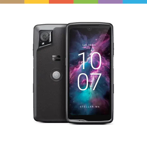 Crosscall Stellar M6 - 5G smartphone - SIM duplo - RAM 6 GB / Memória Interna 128 GB - monitor LCD - 6.1" - 1560 x 720 pixeis - rear camera 50 MP - fr