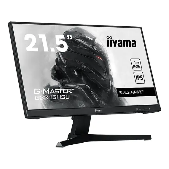 iiyama G-MASTER Black Hawk G2245HSU-B2 - Monitor LED - 22" (21.5" visível) - 1920 x 1080 Full HD (1080p) @ 100 Hz - IPS - 300 cd/m² - 1000:1 - 1 ms