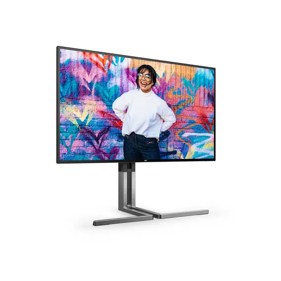 AOC Q27E4U - Monitor LED - 27" - 2560 x 1440 QHD @ 120 Hz - IPS - 250 cd/m² - 1500:1 - 4 ms - HDMI, DisplayPort - altifalantes - preto