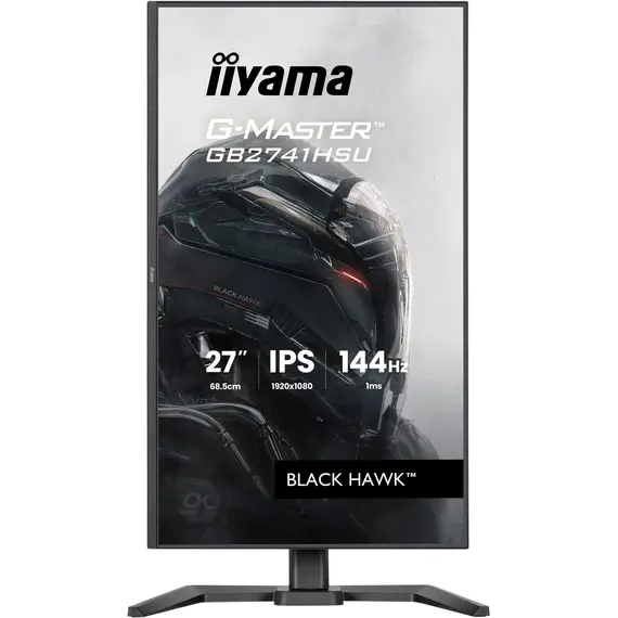 iiyama G-MASTER Black Hawk G2741HSU-B1 - Monitor LED - gaming - 27" - 1920 x 1080 Full HD (1080p) @ 144 Hz - IPS - 350 cd/m² - 1500:1 - 1 ms - HDMI, D