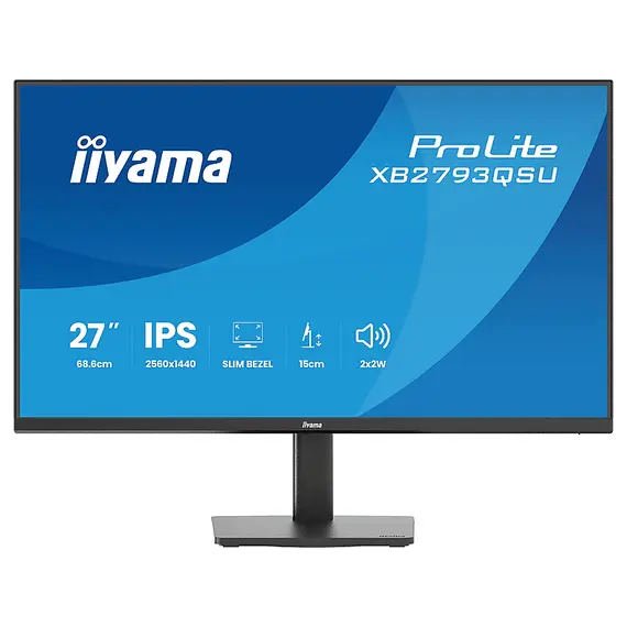 iiyama ProLite XB2792QSU-B1 - Monitor LED - 27" - 2560 x 1440 QHD @ 120 Hz - IPS - 350 cd/m² - 1500:1 - 3 ms - HDMI, DisplayPort - altifalantes - pret