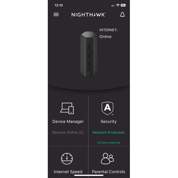 NETGEAR Nighthawk RS200 - Roteador sem fio - até 2500 pés quadrados switch de 4 portas - 1GbE, 2.5GbE, Wi-Fi 7 Dual Band