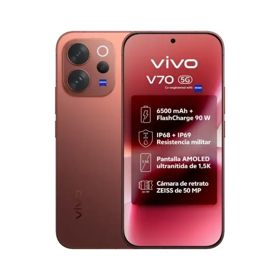 Smartphone Vivo V70 8GB/ 256GB/ 6.59'/ 5G/ Marrón