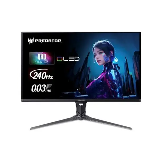 ACER Predator X27UW3bmiiprx 69cm 27INCH QHD OLED ZeroFrame Edge 240Hz 16:9 0.03msGTG 400nits Peak 2xHDMI2.1 DP MM Audio out HDR400 T