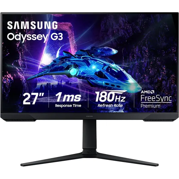 Samsung Odyssey G3 S27DG300EU - G30D Series - monitor LED - gaming - 27" - 1920 x 1080 Full HD (1080p) @ 180 Hz - VA - 250 cd/m² - 3000:1 - HDR10 - 1