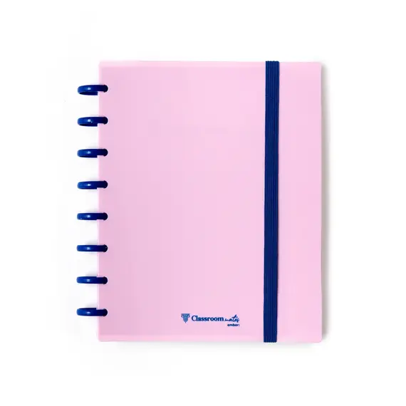 Caderno EcoSmart Classroom A5 PP Ambar Rosa 100g 100Fls