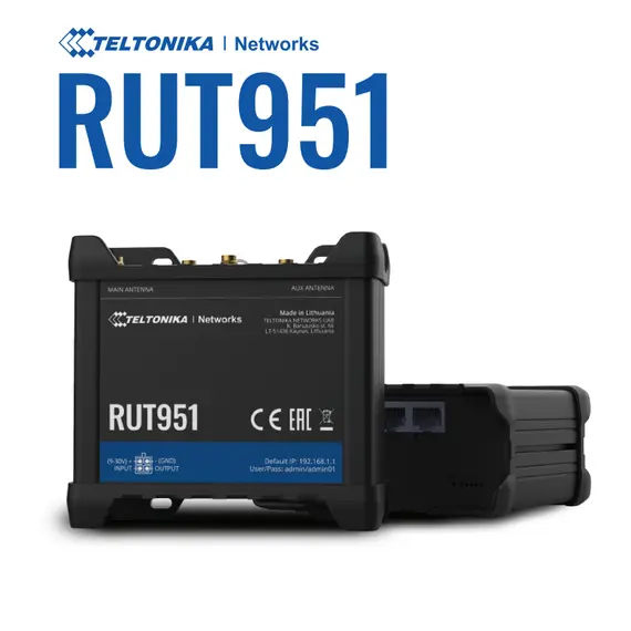 TELTONIKA NETWORKS RUT951 DUAL SIM 4G/LTE/3G/2G WiFi router eSIM version