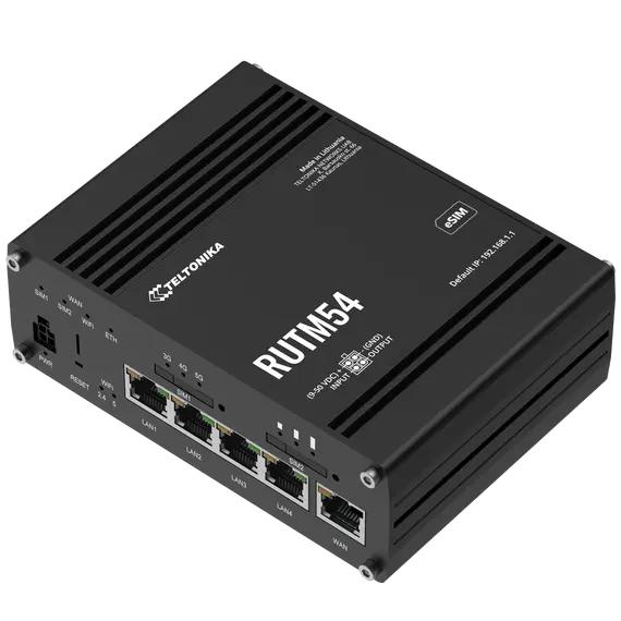 TELTONIKA NETWORKS RUTM54 DUAL SIM 5G/LTE WiFi TELIT router eSIM version