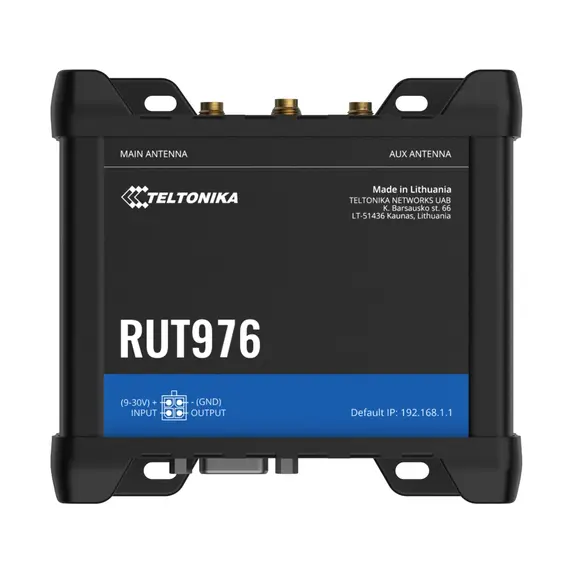 TELTONIKA NETWORKS RUT976 DUAL SIM Redcap 5G/4G/LTE RS232 RS485 I/O WiFi GNSS Router