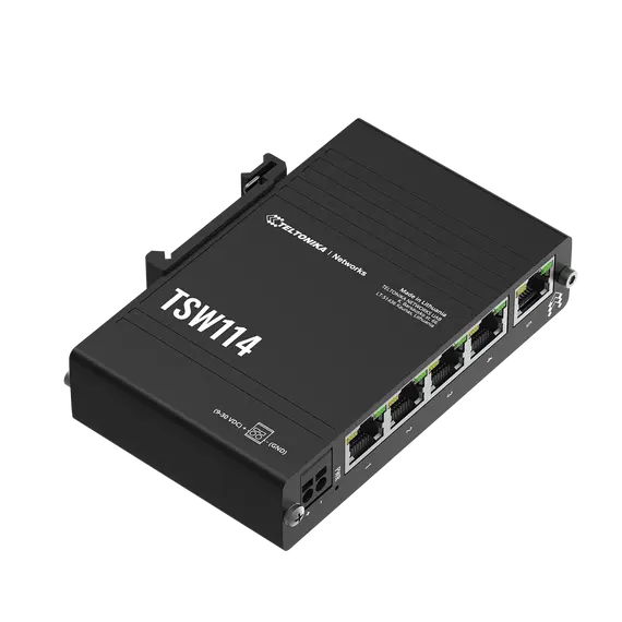 TELTONIKA NETWORKS TSW114 Gigabit ethernet switch with DIN rail