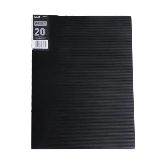 Pasta c/20 Bolsas 40 Páginas Catálogo Eagle A4 Preto