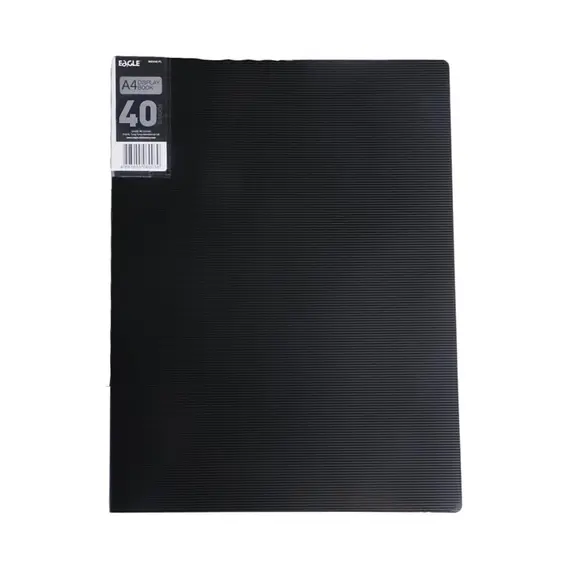 Pasta c/40 Bolsas 80 Páginas Catálogo Eagle A4 Preto