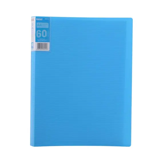 Pasta c/60 Bolsas 120 Páginas Catálogo Eagle A4 Azul