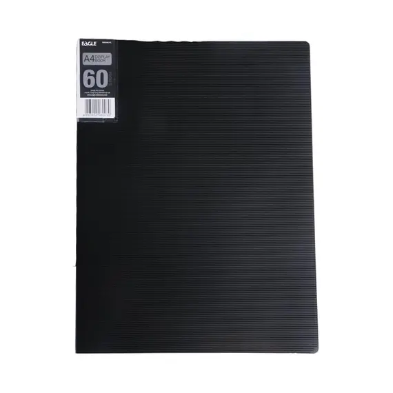 Pasta c/60 Bolsas 120 Páginas Catálogo Eagle A4 Preto