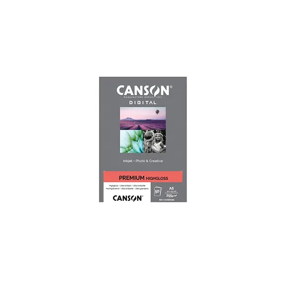 Papel 10x15cm 255g Foto Canson Premium Highgloss 50 Folhas