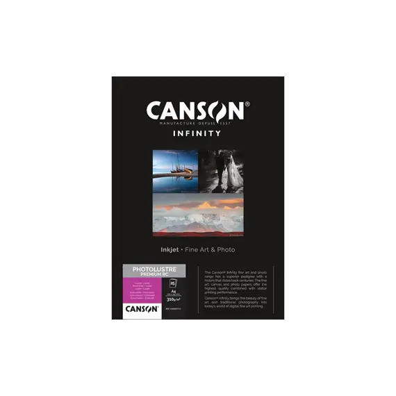 Papel A4 310g Canson Infinity PhotoLustre Premium RC 25Fls