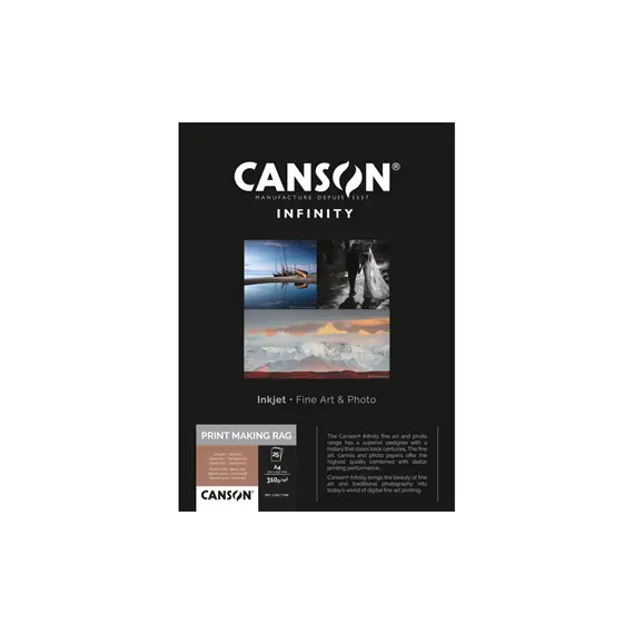 Papel A4 310g Canson Infinity PrintMaking Rag 100% 10Fls