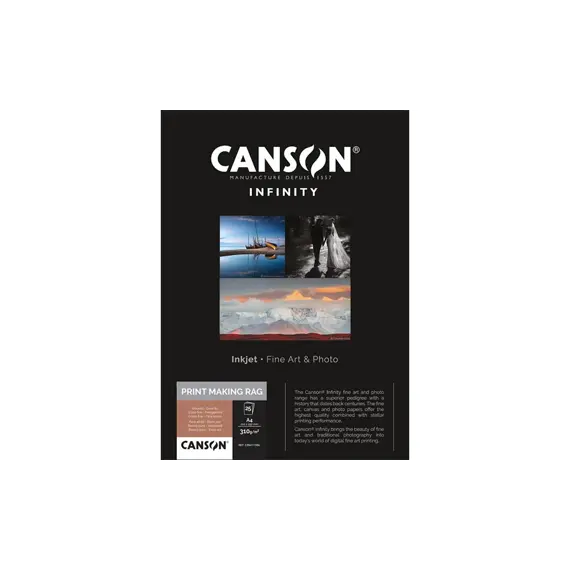 Papel A4 310g Canson Infinity PrintMaking Rag 100% 25Fls