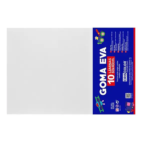 Placa de Goma EVA 40x60cm Branco 1un