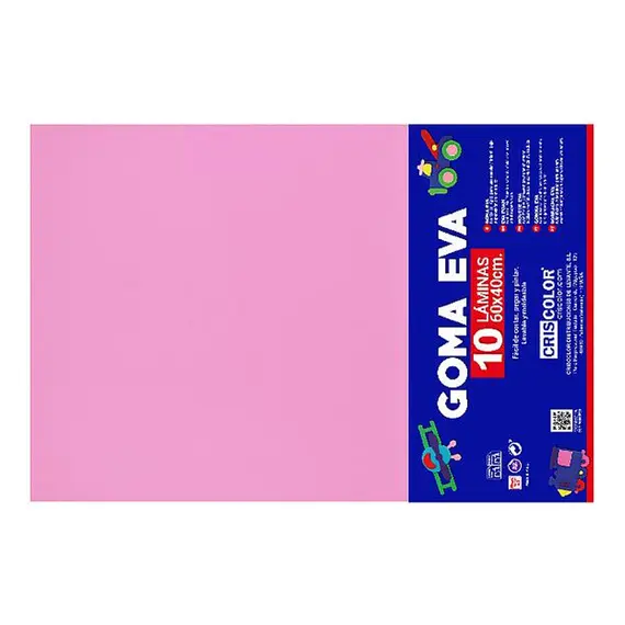 Placa de Goma EVA 40x60cm Rosa 1un