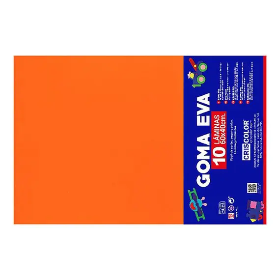 Placa de Goma EVA 40x60cm Laranja 1un