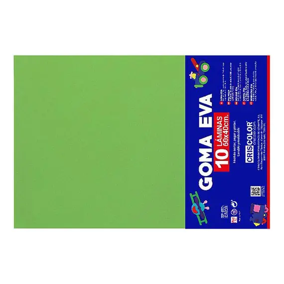 Placa de Goma EVA 40x60cm Verde Claro 1un