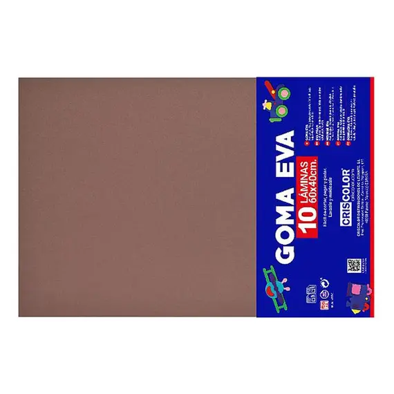 Placa de Goma EVA 40x60cm Castanho 1un