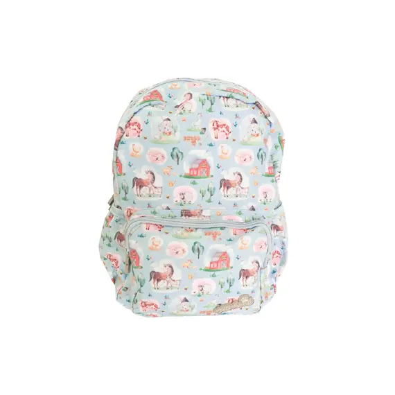 Mochila Infantil Ambar Pets Friends Farm Azul 15L
