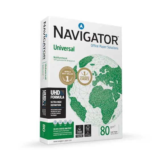 Papel 080gr Fotocopia A4 Navigator Premium Universal 1x500F