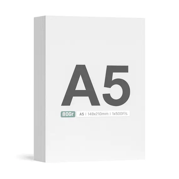Papel 080gr Fotocopia A5 148x210mm 1x500Fls