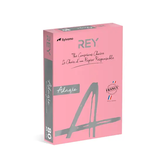 Papel Fotocopia Rosa Fluorescente Adagio A4 80gr 1x500F