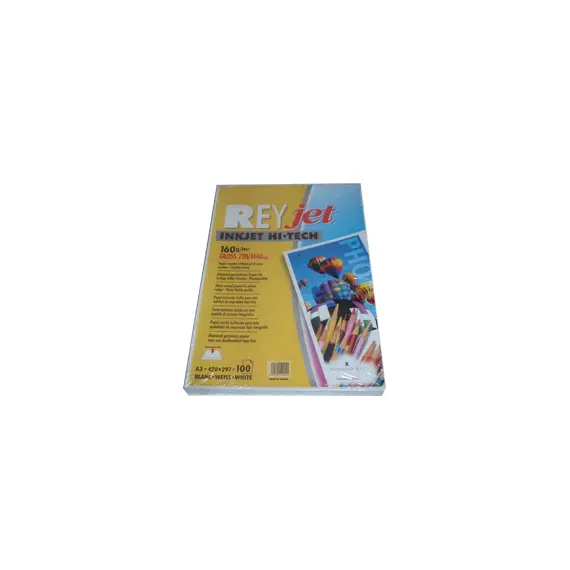 Papel 160gr A3 Rey Jet Glossy - 100Fls
