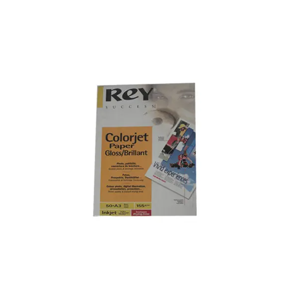 Papel 155gr A3 Rey InkJet Colorjet Glossy 50Fls