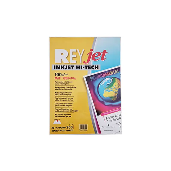 Papel 100gr A3 Rey Jet Hi-Tech Matt -200Fls