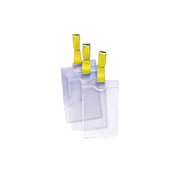 Porta-Nomes Vertical 62x108mm Mola Amarelo 12un