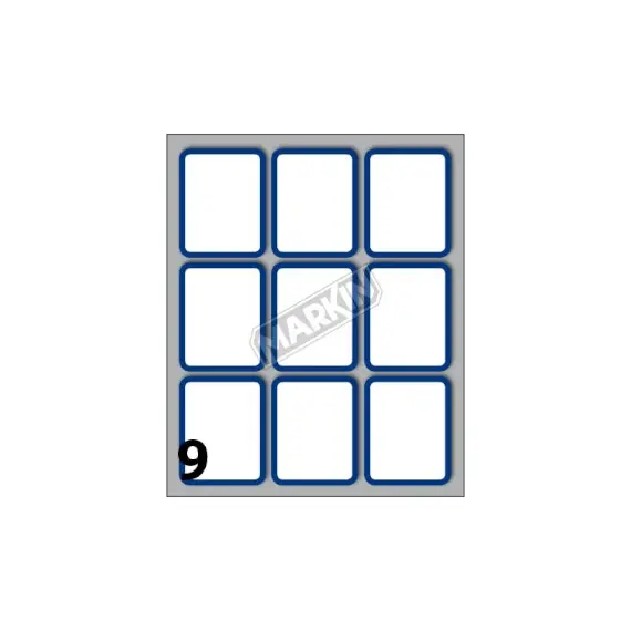 Etiquetas 046x037mm 10Fls Rebordo Linhas Markin 90un
