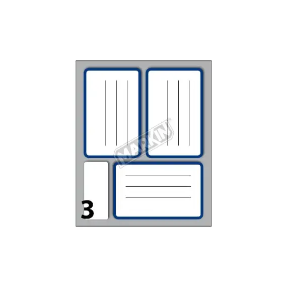 Etiquetas 083x053mm 10Fls Rebordo Linhas Markin 30un