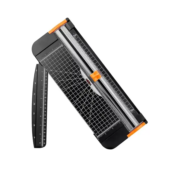 Guilhotina A4 38x14,7cm Preto/Laranja