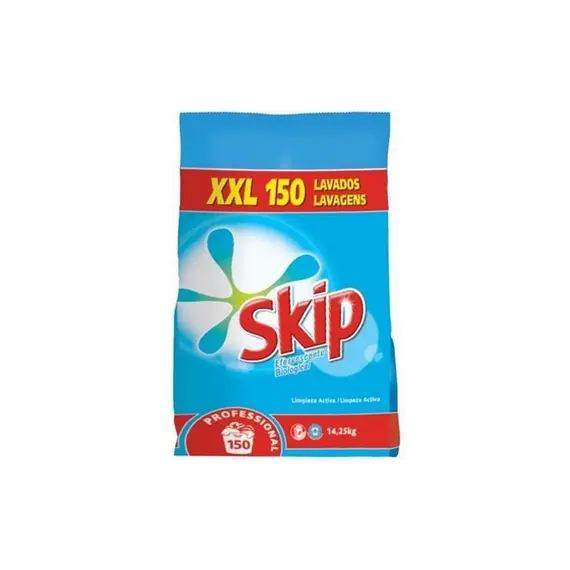 Detergente Pó Máquina Roupa Skip Pro 150 Doses 14,25Kg