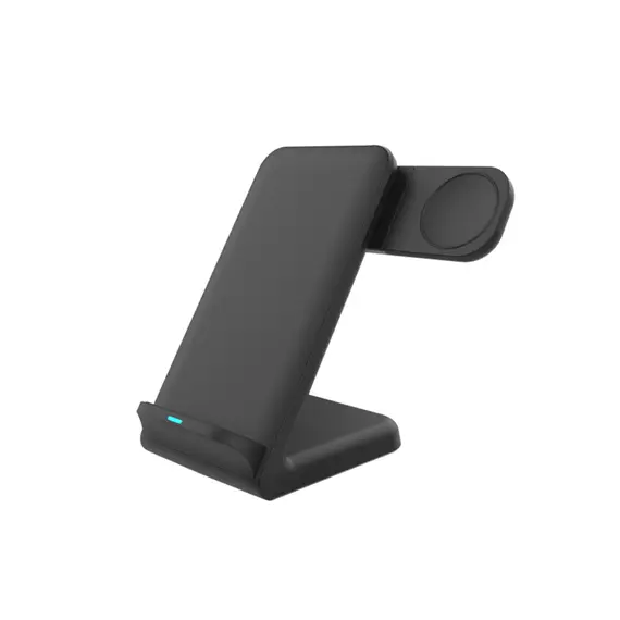 Carregador Wireless 15W Suporte 3 em 1 Preto