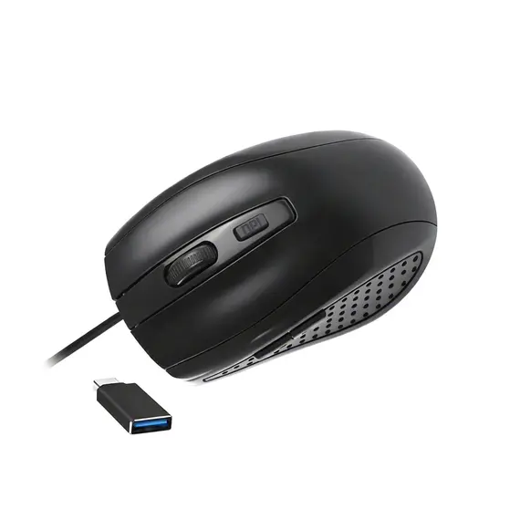 Rato com Fio USB-C Bow Preto