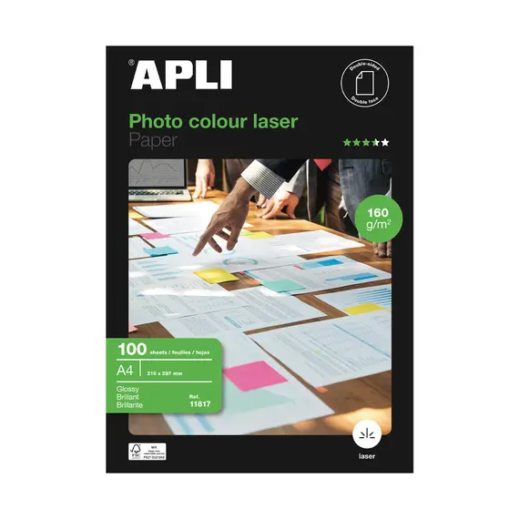 Papel A4 160g Fotográfico Brilhante Laser 100 Folhas