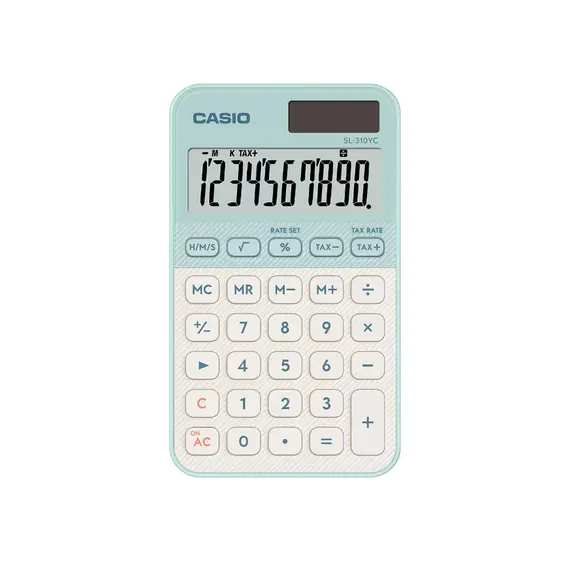 Calculadora de Bolso Casio SL-310YC-LG Verde Claro 10 Digito