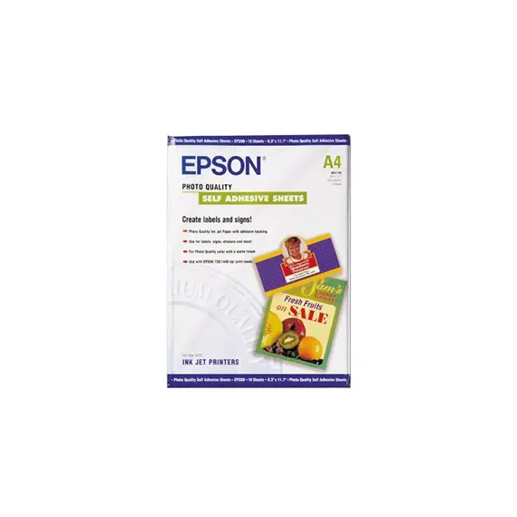 Papel A4 167g Autocolante Photo InkJet 10 Folhas