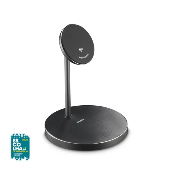 Carregador Wireless Qi2 15W com Suporte Preto