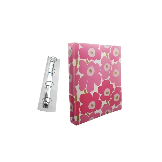 Pasta Arquivo L/E Marimekko 4 Argolas 310x240x40mm Rosa
