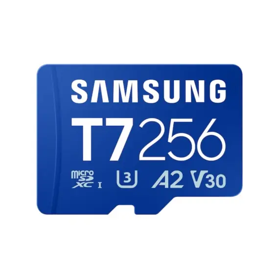 Tarjeta de Memoria Samsung T7 256GB microSD XC/ Clase 10/ 170MBs